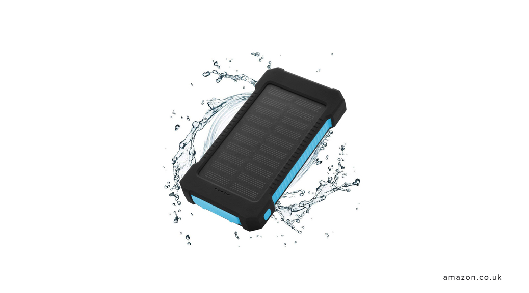 FLOUREON 10,000mAh Solar charger Power Bank Portable Phone Charger External Battery Charger