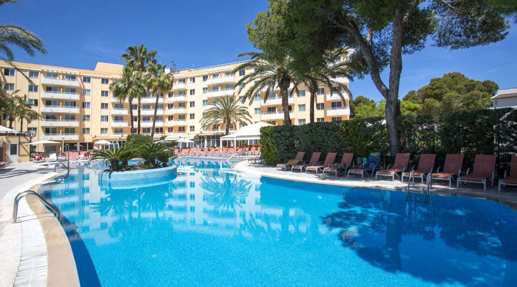 Blue Swimming Pool Hotel Trees 