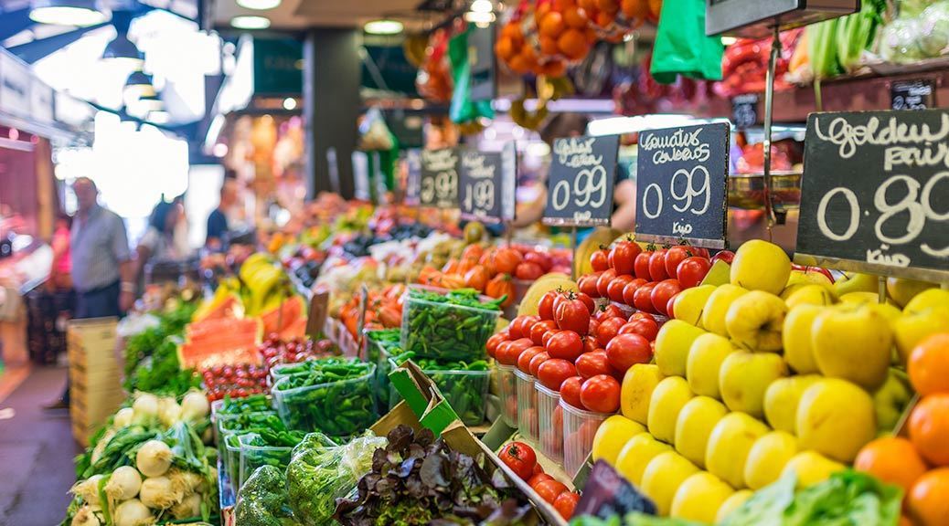 La Boqueria Food Market in barcelona