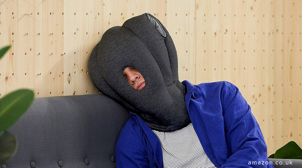 OSTRICH PILLOW ORIGINAL Travel Pillow for Airplanes, Car, Neck Support for Flying, Power Nap Head Pillow, Travel Accessories for Women and Men