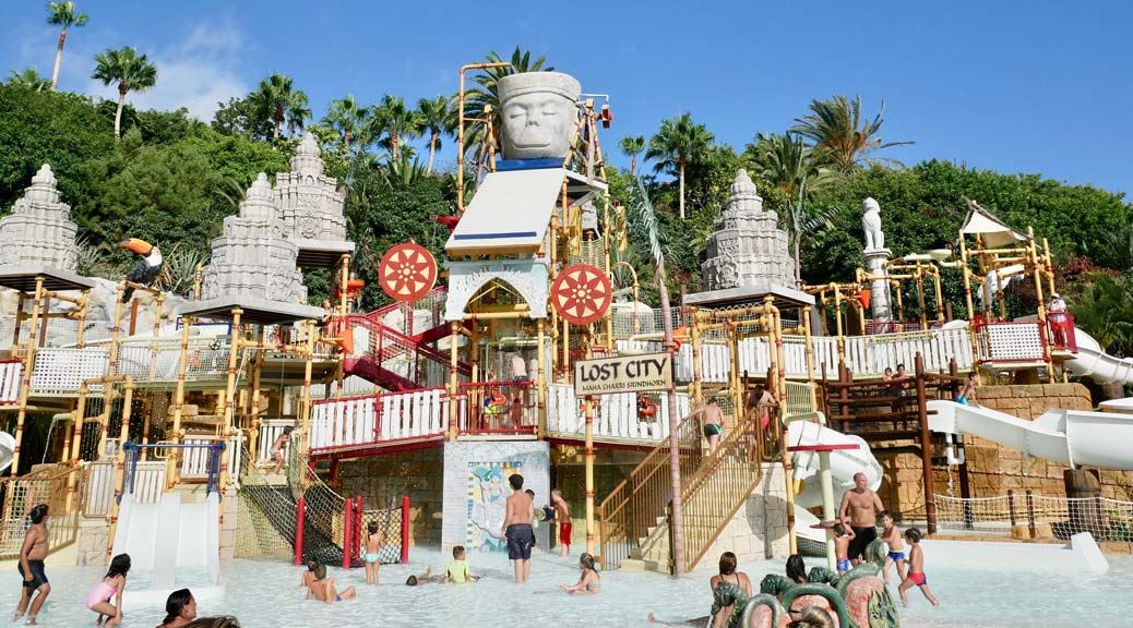 people enjoying in water of Siam Park tenerife spain