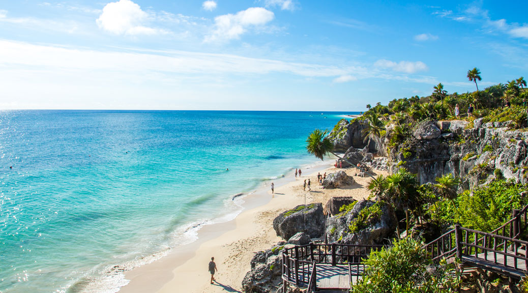 Wild Beach at Tulum, Riviera Maya in Mexico