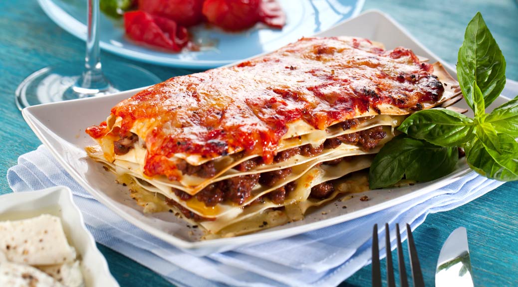 Frischgemachte Lasagne