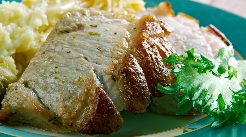 beautiful looking Schweinebraten pork roast germany