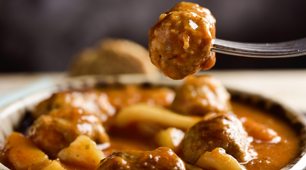 delicious looking albondigas the classic mexican meatball soup