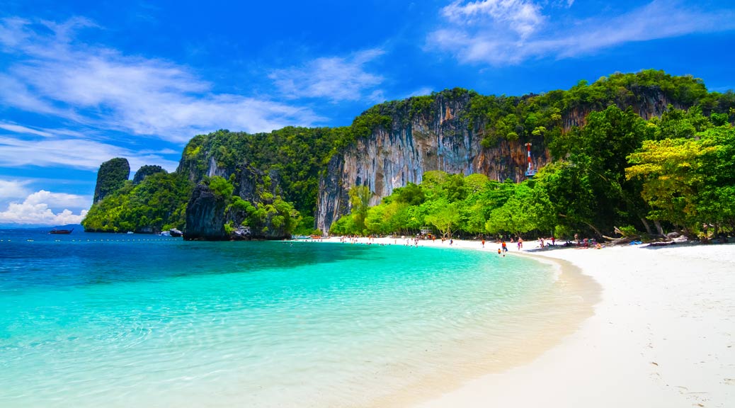 beach of koh hong island andaman sea in Krabi