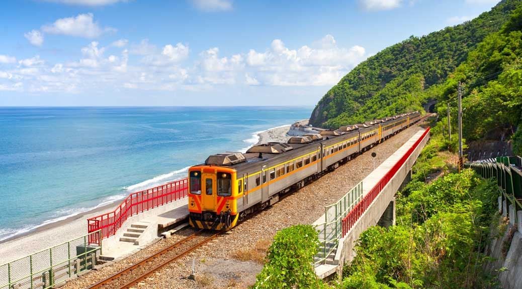 train ride through beautiful landscape