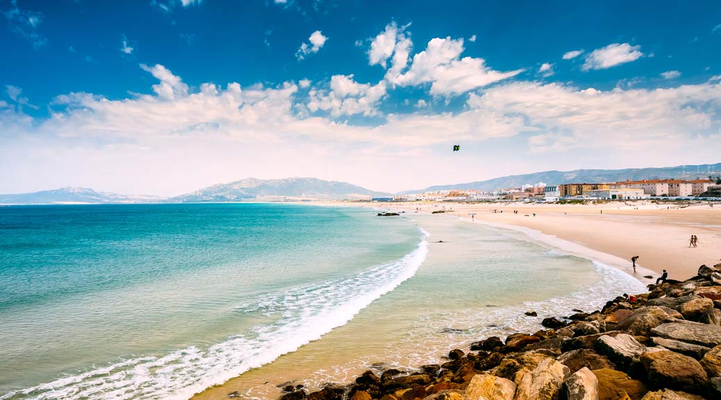 tropical blue water and beach in costa del sol